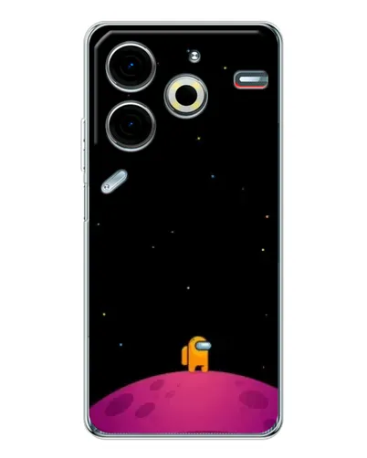 Чехол для TECNO Pova 7 Pro с картинкой «Одинокий герой на планете» Чехол для TECNO Pova 7 Pro с картинкой «Одинокий герой на планете»