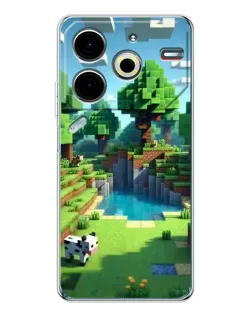 Чехол для TECNO Pova 7 Pro с картинкой «Minecraft летний день»