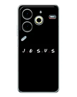 Чехол для TECNO Pova 7 Pro с картинкой «Точки веры J.E.S.U.S.»