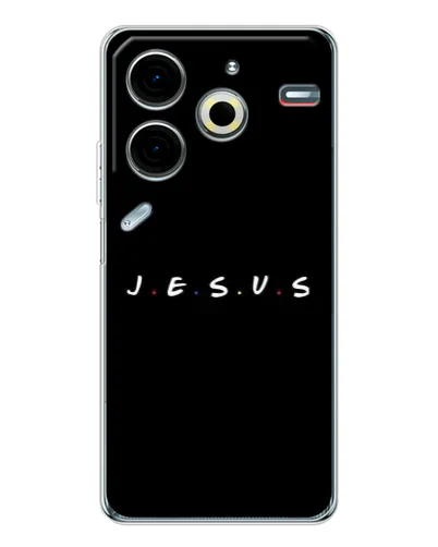 Чехол для TECNO Pova 7 Pro с картинкой «Точки веры J.E.S.U.S.»