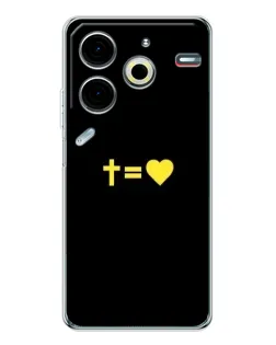 Чехол для TECNO Pova 7 Pro с картинкой «Сердце и Крест»