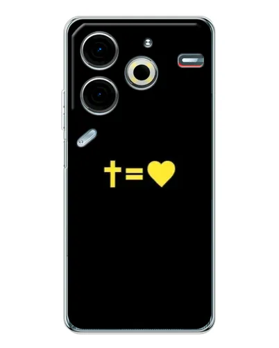 Чехол для TECNO Pova 7 Pro с картинкой «Сердце и Крест»