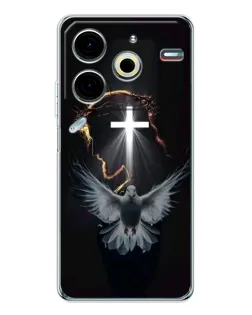 Чехол для TECNO Pova 7 Pro с картинкой «Голубь и Свет»