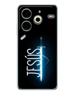 Чехол для TECNO Pova 7 Pro с картинкой «Меч Духа Jesus»
