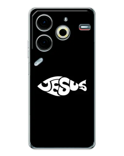 Чехол для TECNO Pova 7 Pro с картинкой «Рыба Jesus» Чехол для TECNO Pova 7 Pro с картинкой «Рыба Jesus»