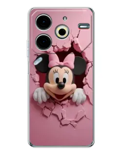 Чехол для TECNO Pova 7 Pro с картинкой «Минни сквозь стену»