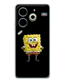 Чехол для TECNO Pova 7 Pro с картинкой «Классический Губка Боб»
