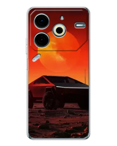 Чехол для TECNO Pova 7 Pro с картинкой «Cybertruck на Марсе» Чехол для TECNO Pova 7 Pro с картинкой «Cybertruck на Марсе»