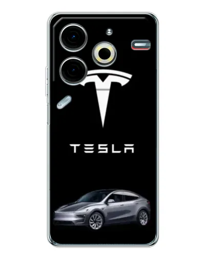 Чехол для TECNO Pova 7 Pro с картинкой «Tesla Model Y» Чехол для TECNO Pova 7 Pro с картинкой «Tesla Model Y»