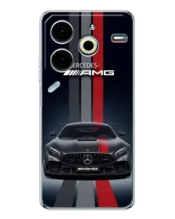 Чохол для TECNO Pova 7 Pro з картинкою «Mercedes — білий карбон» Чохол для TECNO Pova 7 Pro з картинкою «Mercedes — білий карбон»