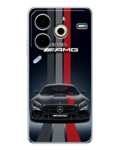 Чехол для TECNO Pova 7 Pro с картинкой «Mercedes — белый карбон» Чехол для TECNO Pova 7 Pro с картинкой «Mercedes — белый карбон»