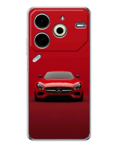 Чехол для TECNO Pova 7 Pro с картинкой «Красный Mercedes AMG» Чехол для TECNO Pova 7 Pro с картинкой «Красный Mercedes AMG»