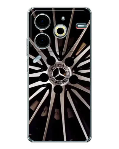 Чехол для TECNO Pova 7 Pro с картинкой «Диск Mercedes» Чехол для TECNO Pova 7 Pro с картинкой «Диск Mercedes»