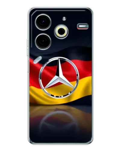 Чехол для TECNO Pova 7 Pro с картинкой «Mercedes — флаг Германии» Чехол для TECNO Pova 7 Pro с картинкой «Mercedes — флаг Германии»