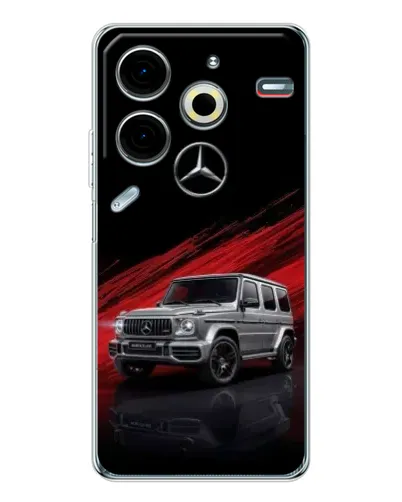 Чехол для TECNO Pova 7 Pro с картинкой «Mercedes G-Class красный» Чехол для TECNO Pova 7 Pro с картинкой «Mercedes G-Class красный»