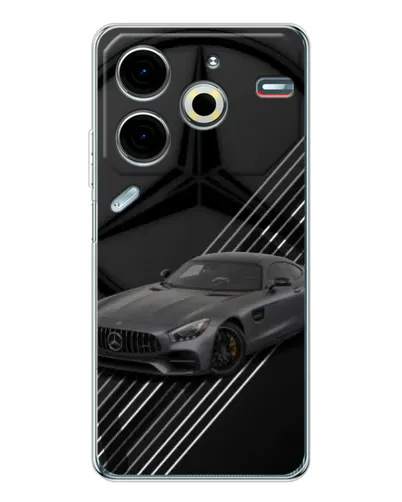 Чехол для TECNO Pova 7 Pro с картинкой «Mercedes AMG — графика» Чехол для TECNO Pova 7 Pro с картинкой «Mercedes AMG — графика»