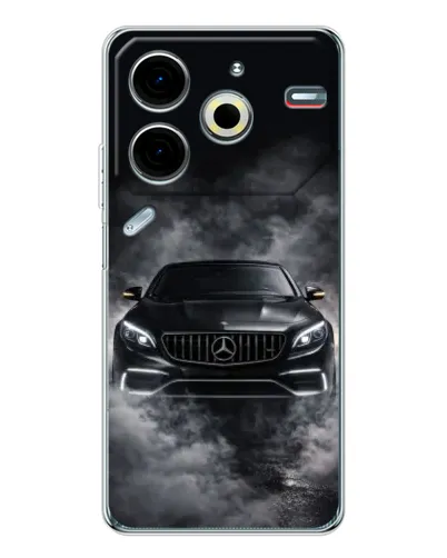 Чехол для TECNO Pova 7 Pro с картинкой «Mercedes в дыму» Чехол для TECNO Pova 7 Pro с картинкой «Mercedes в дыму»