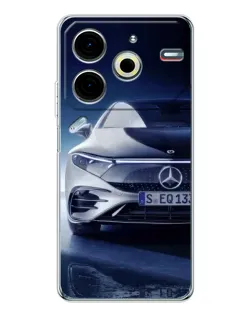 Чехол для TECNO Pova 7 Pro с картинкой «Mercedes EQ — будущее»