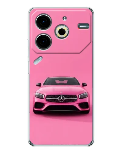 Чехол для TECNO Pova 7 Pro с картинкой «Розовый Mercedes AMG» Чехол для TECNO Pova 7 Pro с картинкой «Розовый Mercedes AMG»