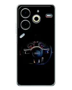 Чохол для TECNO Pova 7 Pro з картинкою «Салон Audi — кермо» Чохол для TECNO Pova 7 Pro з картинкою «Салон Audi — кермо»
