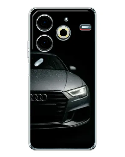 Чехол для TECNO Pova 7 Pro с картинкой «Audi — детализация кузова» Чехол для TECNO Pova 7 Pro с картинкой «Audi — детализация кузова»