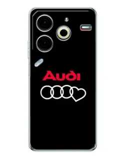 Чохол для TECNO Pova 7 Pro з картинкою «Логотип Audi Heart» Чохол для TECNO Pova 7 Pro з картинкою «Логотип Audi Heart»