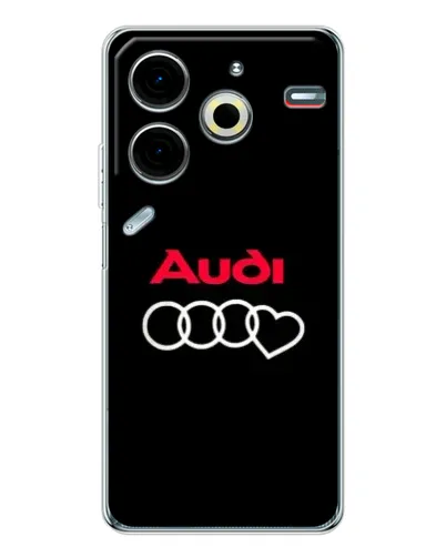 Чехол для TECNO Pova 7 Pro с картинкой «Логотип Audi Heart» Чехол для TECNO Pova 7 Pro с картинкой «Логотип Audi Heart»
