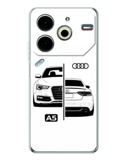 Чохол для TECNO Pova 7 Pro з картинкою «Audi — контрастний дизайн» Чохол для TECNO Pova 7 Pro з картинкою «Audi — контрастний дизайн»