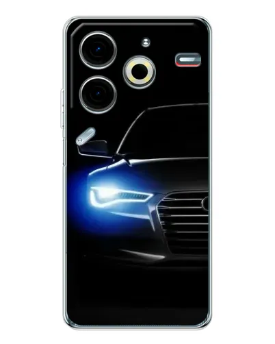 Чехол для TECNO Pova 7 Pro с картинкой «Неоновый взгляд Audi» Чехол для TECNO Pova 7 Pro с картинкой «Неоновый взгляд Audi»