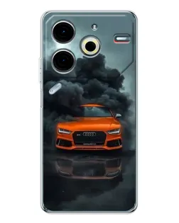Чохол для TECNO Pova 7 Pro з картинкою «Audi у хмарах диму» Чохол для TECNO Pova 7 Pro з картинкою «Audi у хмарах диму»
