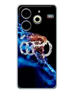 Чохол для TECNO Pova 7 Pro з картинкою «Енергія лого Audi» Чохол для TECNO Pova 7 Pro з картинкою «Енергія лого Audi»