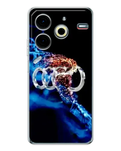 Чехол для TECNO Pova 7 Pro с картинкой «Энергия лого Audi» Чехол для TECNO Pova 7 Pro с картинкой «Энергия лого Audi»