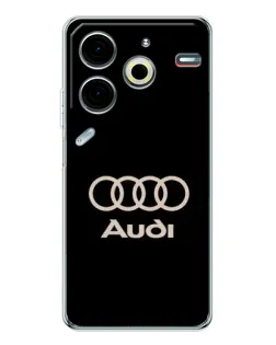 Чохол для TECNO Pova 7 Pro з картинкою «Audi — золотий логотип» Чохол для TECNO Pova 7 Pro з картинкою «Audi — золотий логотип»