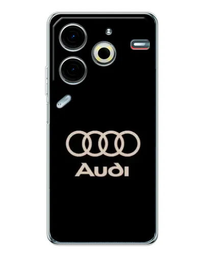 Чехол для TECNO Pova 7 Pro с картинкой «Audi — золотой логотип» Чехол для TECNO Pova 7 Pro с картинкой «Audi — золотой логотип»