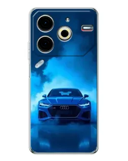 Чохол для TECNO Pova 7 Pro з картинкою «Audi — блакитна енергія» Чохол для TECNO Pova 7 Pro з картинкою «Audi — блакитна енергія»