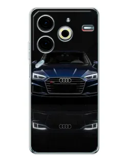 Чохол для TECNO Pova 7 Pro з картинкою «Audi — нічне відображення» Чохол для TECNO Pova 7 Pro з картинкою «Audi — нічне відображення»
