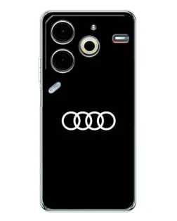 Чохол для TECNO Pova 7 Pro з картинкою «Audi White Logo» Чохол для TECNO Pova 7 Pro з картинкою «Audi White Logo»