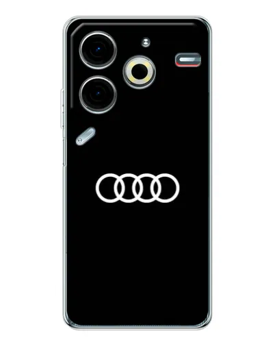 Чехол для TECNO Pova 7 Pro с картинкой «Audi White Logo» Чехол для TECNO Pova 7 Pro с картинкой «Audi White Logo»