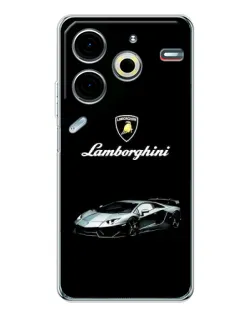 Чехол для TECNO Pova 7 Pro с картинкой «Логотип Lamborghini классика» Чехол для TECNO Pova 7 Pro с картинкой «Логотип Lamborghini классика»