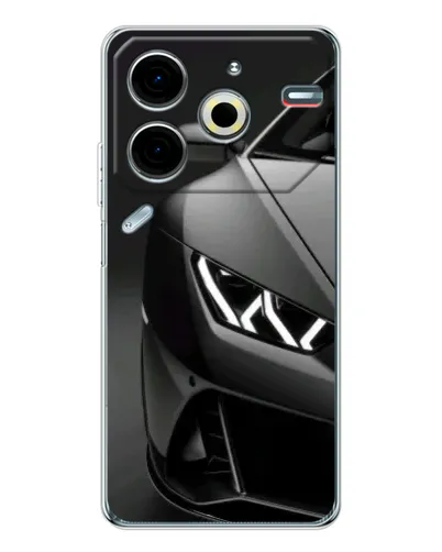 Чехол для TECNO Pova 7 Pro с картинкой «Lamborghini фары детализация»
