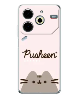 Чохол для TECNO Pova 7 Pro з картинкою «Pusheen логотип»
