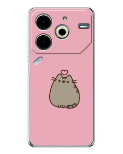 Чохол для TECNO Pova 7 Pro з картинкою «Pusheen серце»