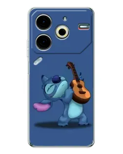 Чехол для TECNO Pova 7 Pro с картинкой «Стич с укулеле»
