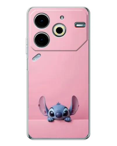 Чехол для TECNO Pova 7 Pro с картинкой «Stitch выглядывает»