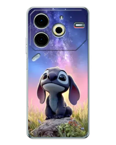 Чехол для TECNO Pova 7 Pro с картинкой «Стич на рассвете»