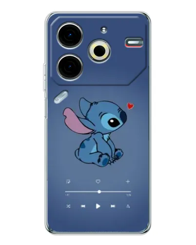 Чехол для TECNO Pova 7 Pro с картинкой «Музыкальный Stitch»
