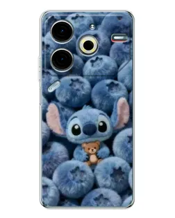 Чехол для TECNO Pova 7 Pro с картинкой «Стич и голубика»
