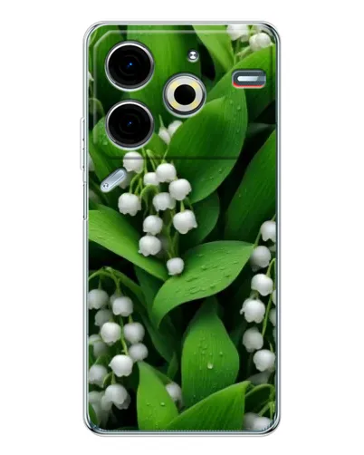 Чехол для TECNO Pova 7 Pro с картинкой «Ландыши в зелени»