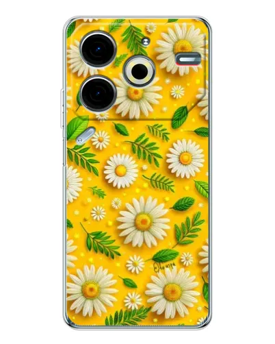 Чехол для TECNO Pova 7 Pro с картинкой «Ромашковое солнце»