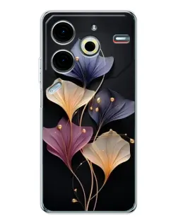 Чохол для TECNO Pova 7 Pro з картинкою «Лілові квіти грації» Чохол для TECNO Pova 7 Pro з картинкою «Лілові квіти грації»